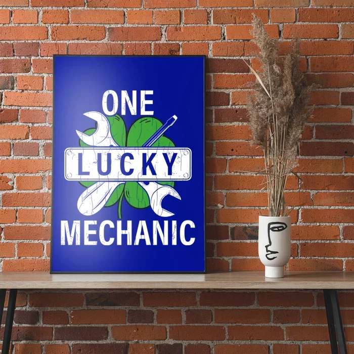 One Lucky Mechanic Funny Saint Patricks Day Graphic Gift Poster