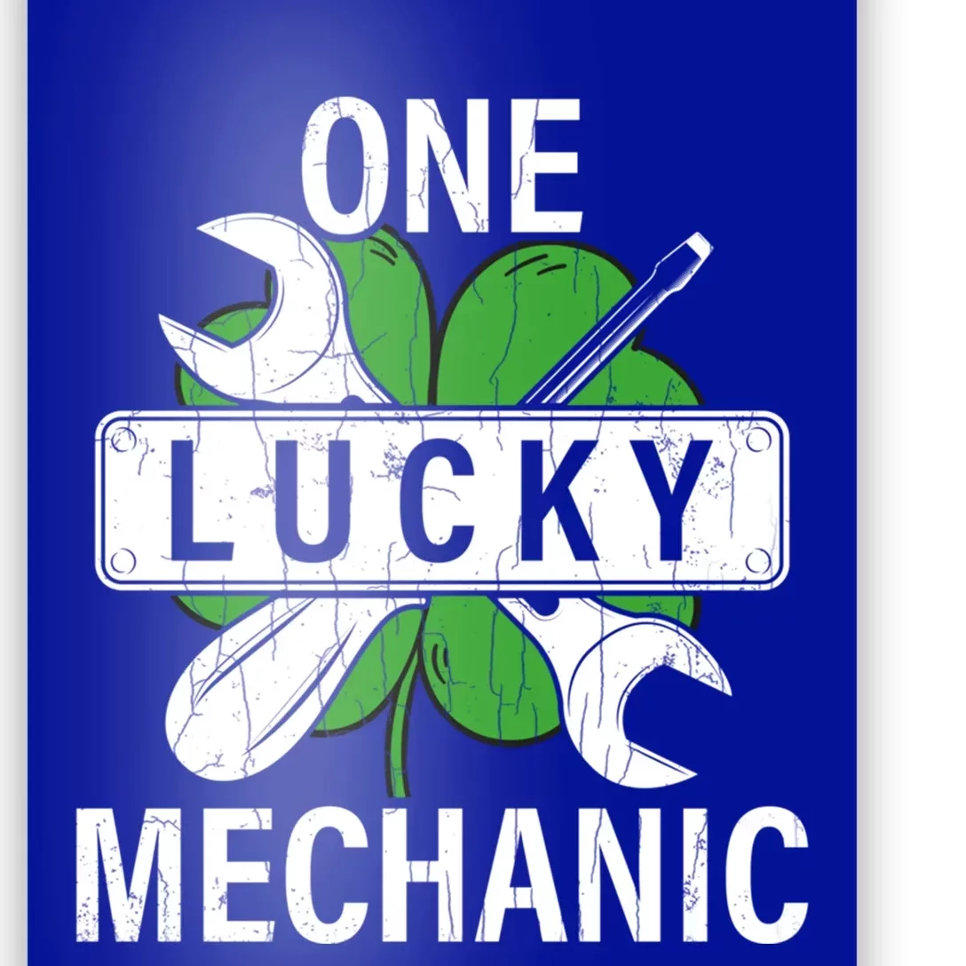 One Lucky Mechanic Funny Saint Patricks Day Graphic Gift Poster