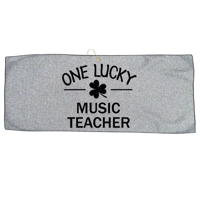 One Lucky Music Teacher Matching St Patricks Day Gift Large Microfiber Waffle Golf Towel