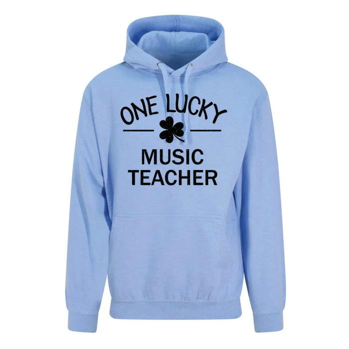 One Lucky Music Teacher Matching St Patricks Day Gift Unisex Surf Hoodie