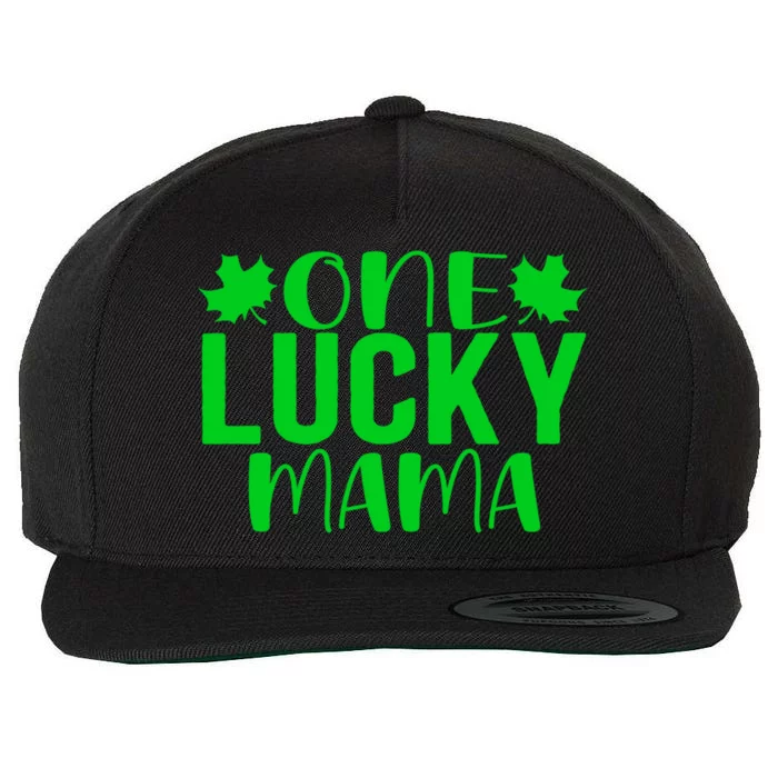 One Lucky Mama St Patricks Day Mom Mother Shamrock Cool Gift Wool Snapback Cap