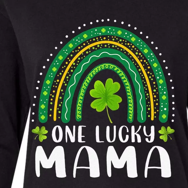 One Lucky Mama Rainbow Saint Patrick's Day Lucky Mom Mother Womens Cotton Relaxed Long Sleeve T-Shirt