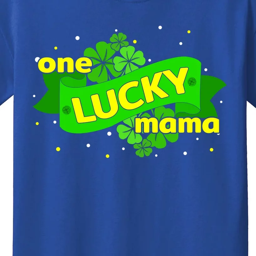 One Lucky Mama St Patricks Mothers Day Best Mom Ever Gift Great Gift Kids T-Shirt