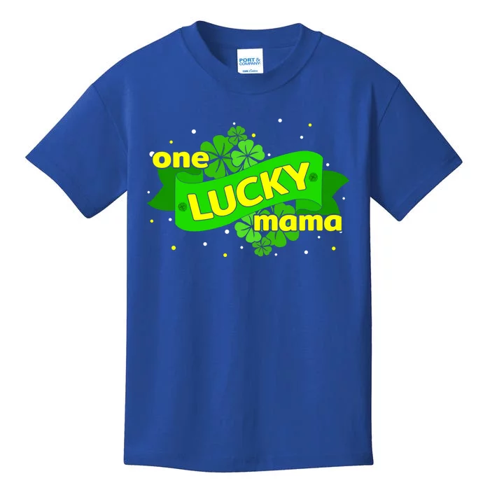 One Lucky Mama St Patricks Mothers Day Best Mom Ever Gift Great Gift Kids T-Shirt