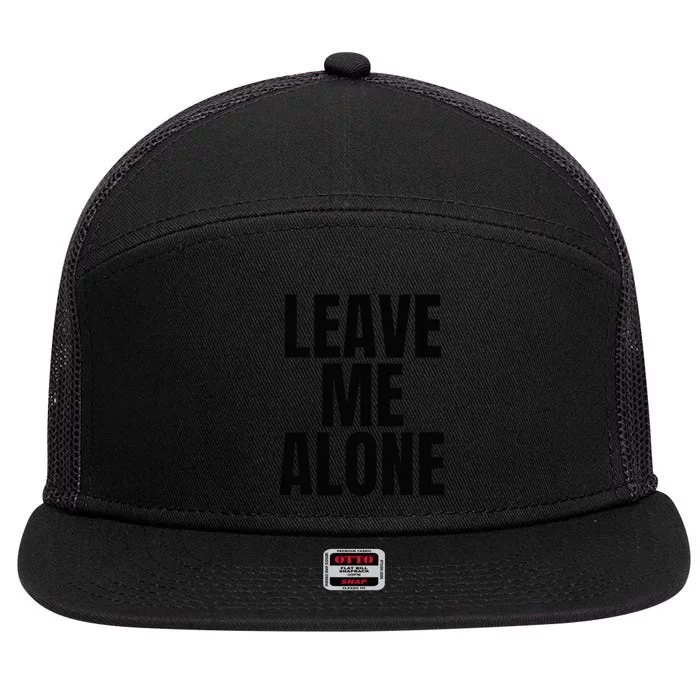 Original Leave Me Alone White 7 Panel Mesh Trucker Snapback Hat