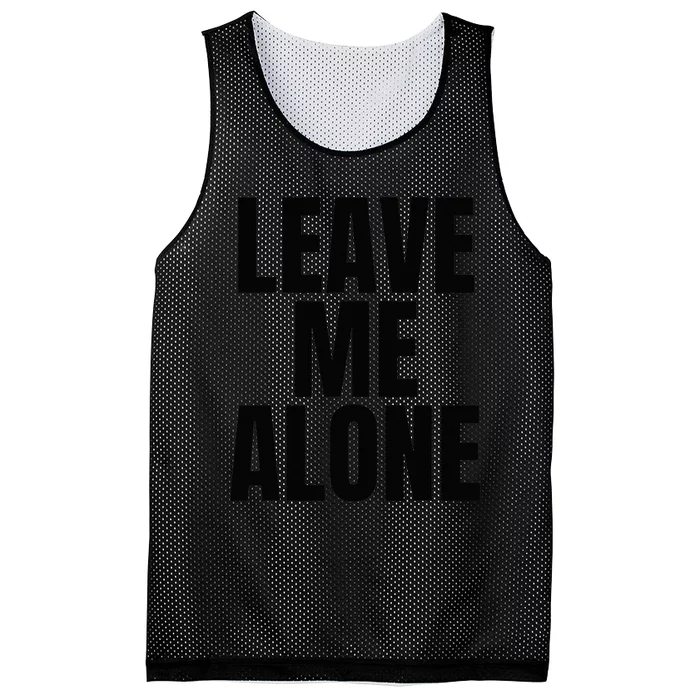 Original Leave Me Alone White Mesh Reversible Basketball Jersey Tank