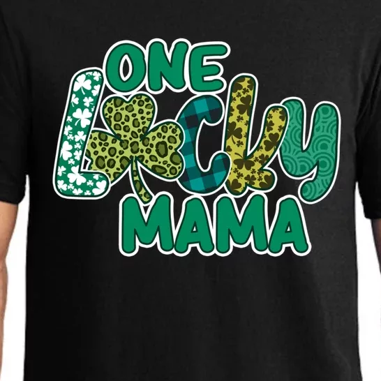 One Lucky Mama Shamrock St Patrick's Day Mother Cute Gift Pajama Set