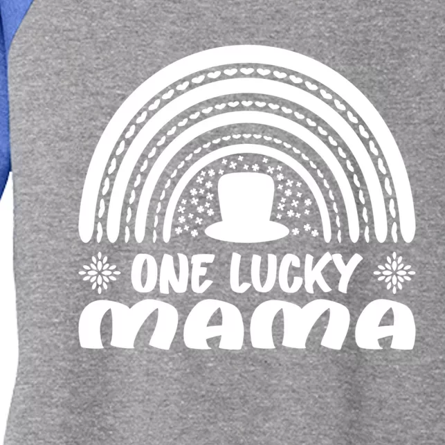 One Lucky Mama Great Gift St Patrick's Day Funny For Mama Gift Women's Tri-Blend 3/4-Sleeve Raglan Shirt