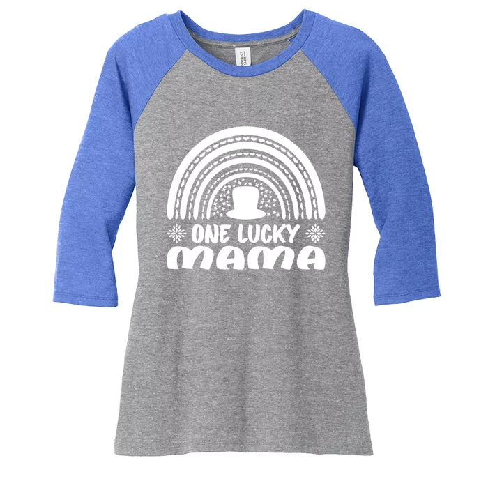 One Lucky Mama Great Gift St Patrick's Day Funny For Mama Gift Women's Tri-Blend 3/4-Sleeve Raglan Shirt