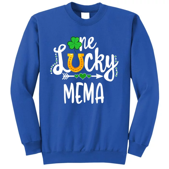 One Lucky Mema St Patricks Day Matching Mom Grandma Cool Gift Sweatshirt