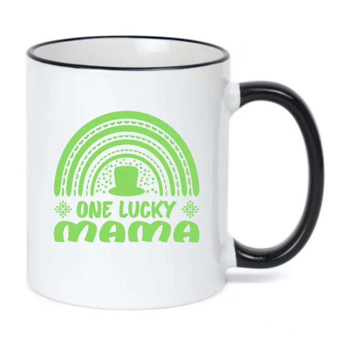 One Lucky Mama Gift St Patrick's Day Funny For Mama Gift Black Color Changing Mug