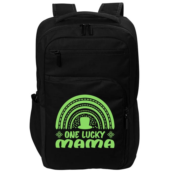 One Lucky Mama Gift St Patrick's Day Funny For Mama Gift Impact Tech Backpack