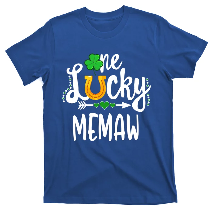 One Lucky Memaw St Patricks Day Matching Mom Grandma Gift T-Shirt