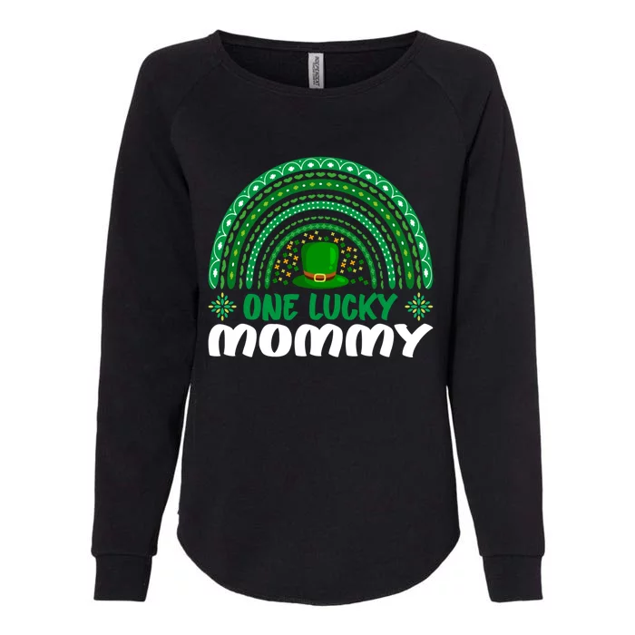 One Lucky Mommy Funny Gift St Patrick's Day Funny For Mommy Meaningful Gift Womens California Wash Sweatshirt