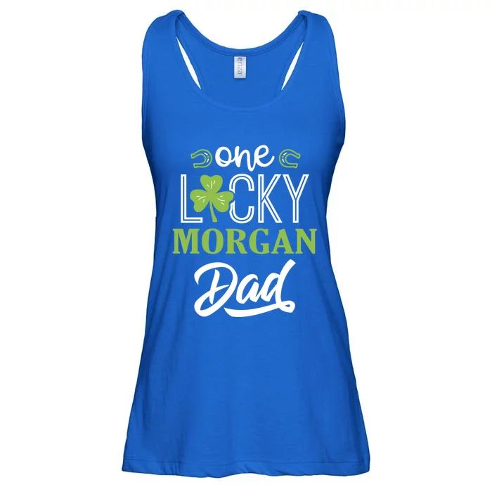 One Lucky Morgan Horse Dad Irish Horseback Riding Gift Ladies Essential Flowy Tank