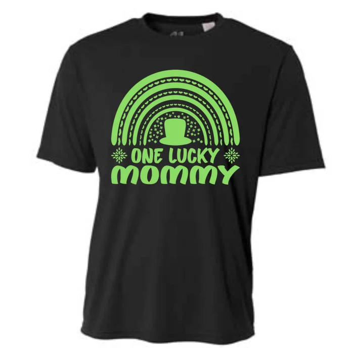 One Lucky Mommy Gift St Patrick's Day Funny For Mommy Gift Cooling Performance Crew T-Shirt