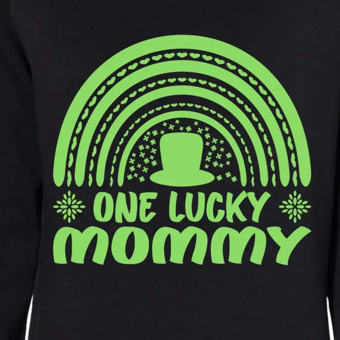 One Lucky Mommy Gift St Patrick's Day Funny For Mommy Gift Womens California Wash Sweatshirt