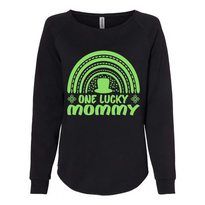 One Lucky Mommy Gift St Patrick's Day Funny For Mommy Gift Womens California Wash Sweatshirt