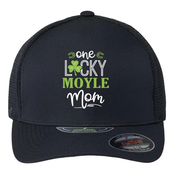 One Lucky Moyle Horse Mom Irish Horseback Riding Gift Flexfit Unipanel Trucker Cap