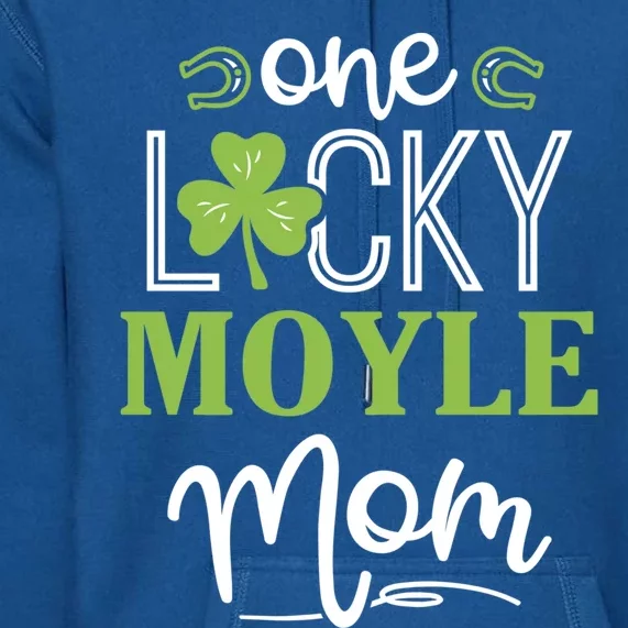 One Lucky Moyle Horse Mom Irish Horseback Riding Gift Premium Hoodie