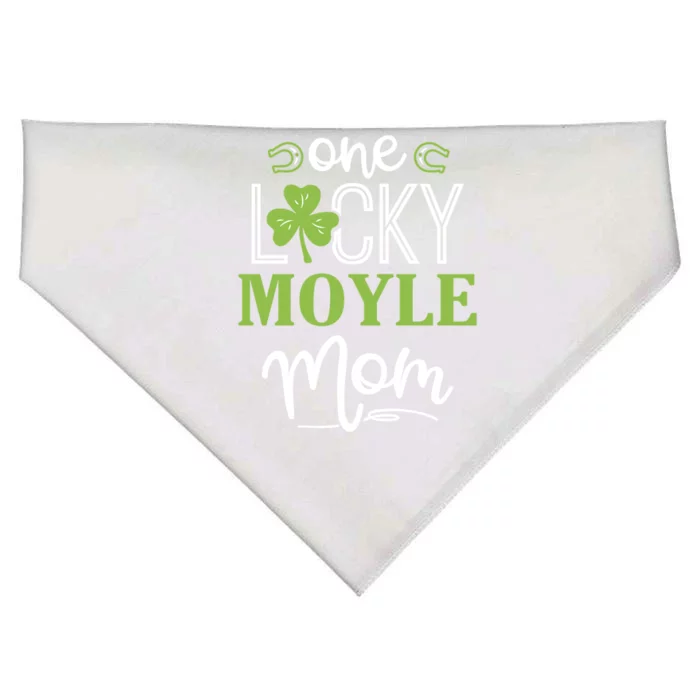 One Lucky Moyle Horse Mom Irish Horseback Riding Gift USA-Made Doggie Bandana