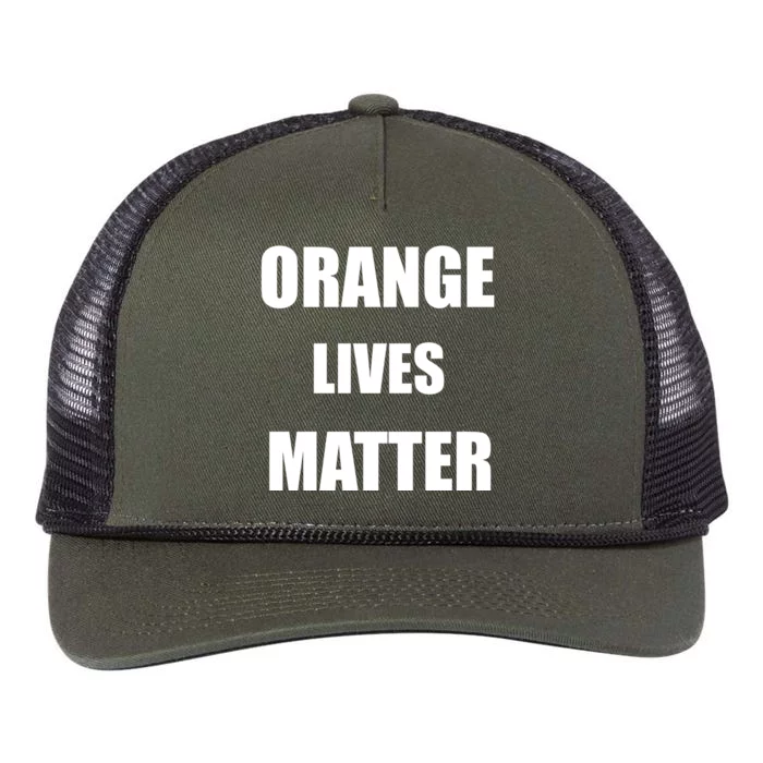 Orange Lives Matter Retro Rope Trucker Hat Cap