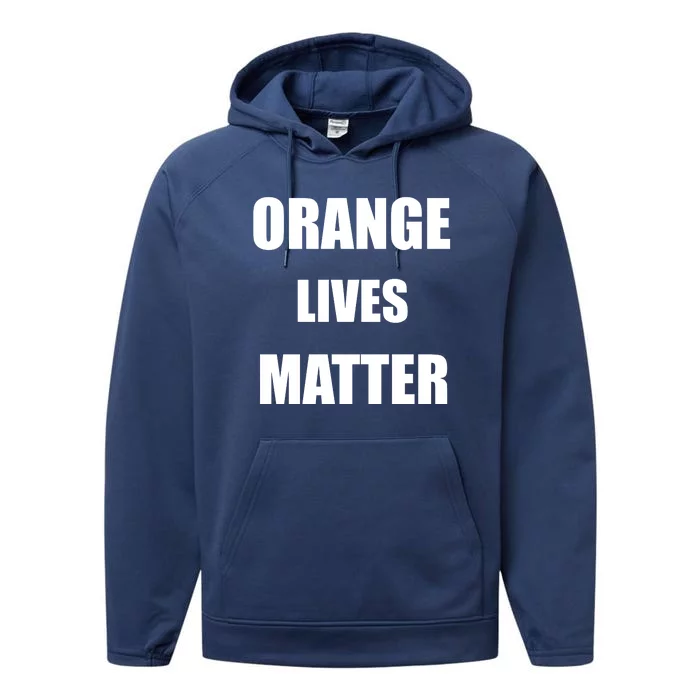 Orange Lives Matter Performance Fleece Hoodie