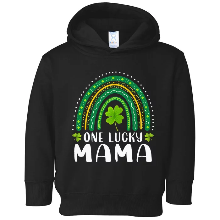 One Lucky mama Leopard green Rainbow St Patrick’s Day Toddler Hoodie