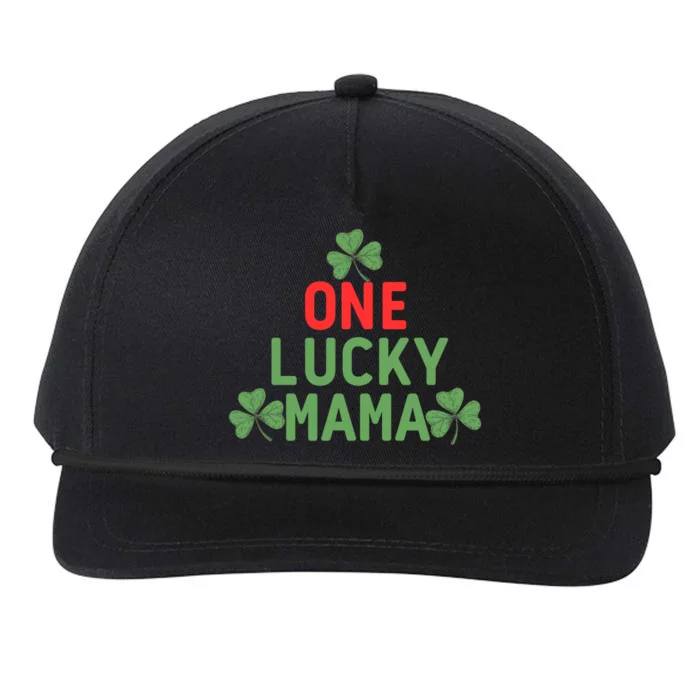 One Lucky Mama St Patricks Day Snapback Five-Panel Rope Hat