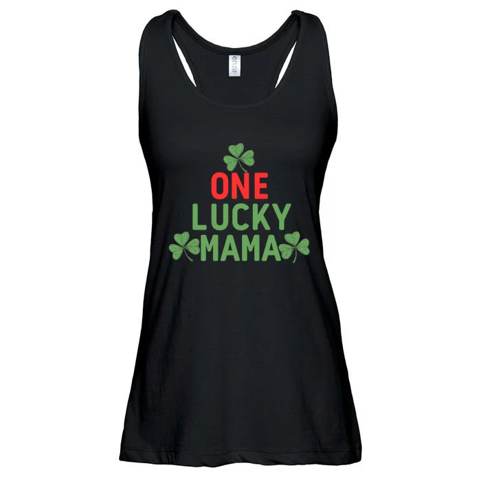 One Lucky Mama St Patricks Day Ladies Essential Flowy Tank