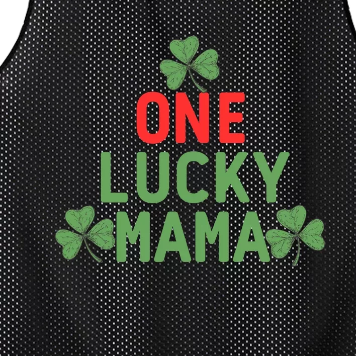 One Lucky Mama St Patricks Day Mesh Reversible Basketball Jersey Tank