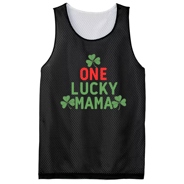 One Lucky Mama St Patricks Day Mesh Reversible Basketball Jersey Tank