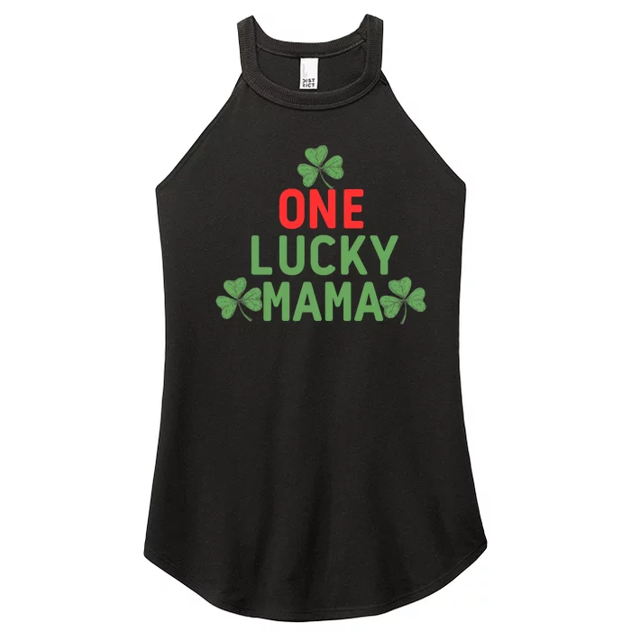 One Lucky Mama St Patricks Day Women’s Perfect Tri Rocker Tank