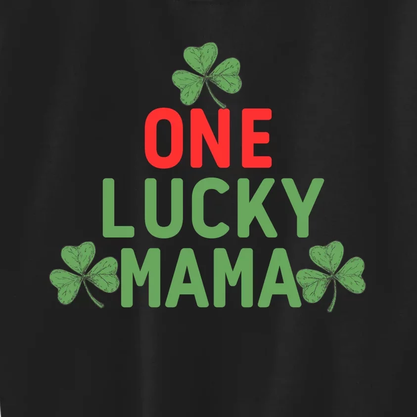 One Lucky Mama St Patricks Day Kids Sweatshirt