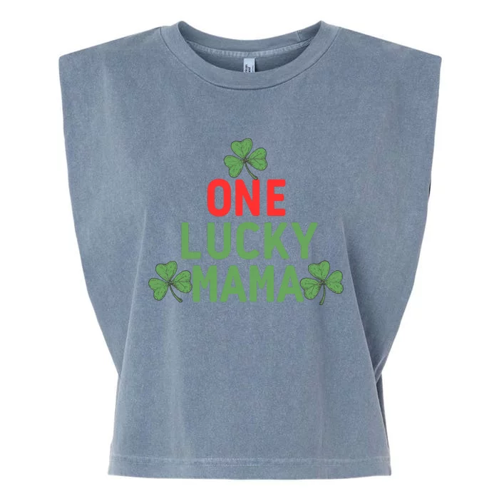 One Lucky Mama St Patricks Day Garment-Dyed Women's Muscle Tee