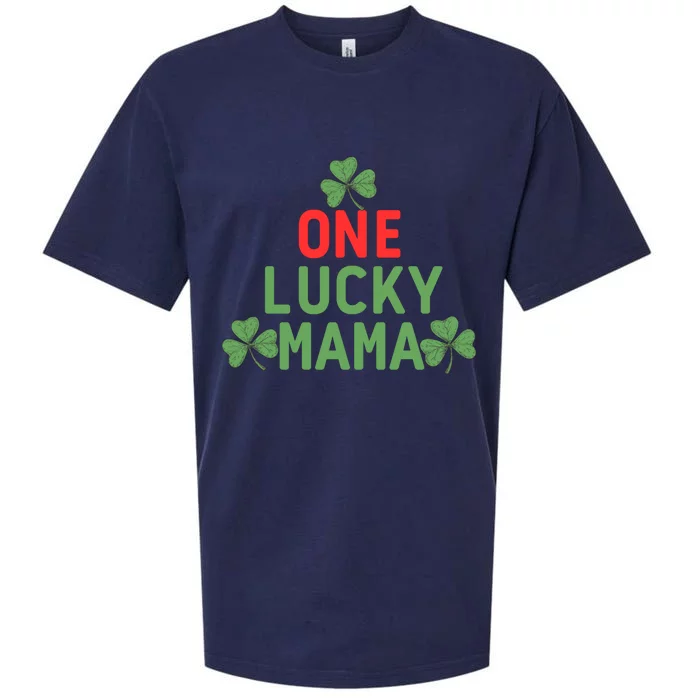 One Lucky Mama St Patricks Day Sueded Cloud Jersey T-Shirt