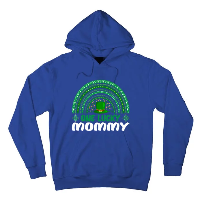 One Lucky Mommy Cool Gift St Patrick's Day Funny For Mommy Funny Gift Tall Hoodie