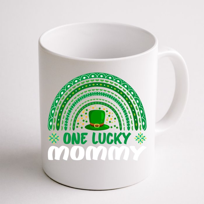 One Lucky Mommy Cool Gift St Patrick's Day Funny For Mommy Gift Front & Back Coffee Mug