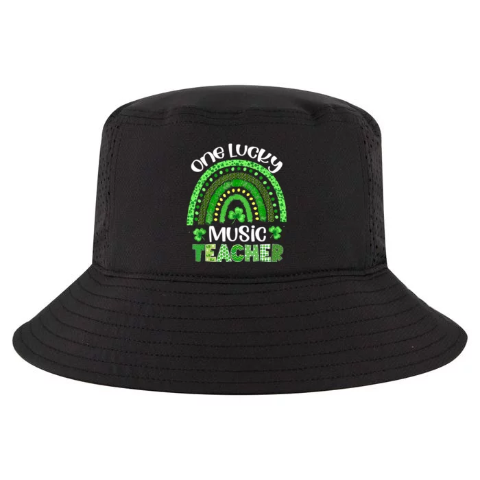 One Lucky Music Teacher Rainbow Shamrock St Patrick's Day Cool Comfort Performance Bucket Hat