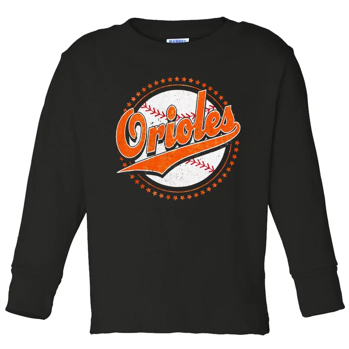 Orioles Last Name Personalized Costume First Name Toddler Long Sleeve Shirt