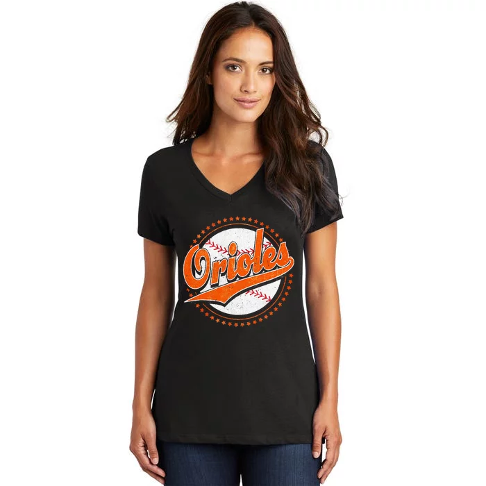 Orioles Last Name Personalized Costume First Name Women's V-Neck T-Shirt