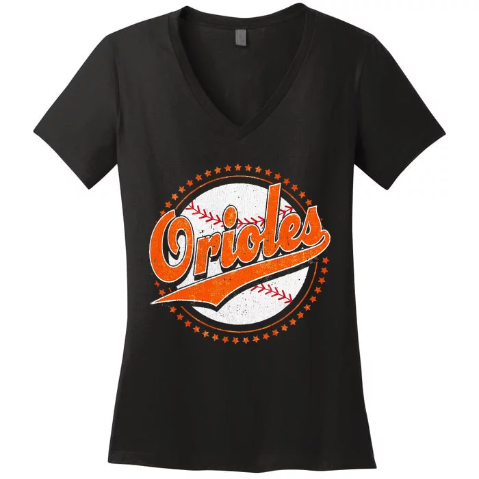 Orioles Last Name Personalized Costume First Name Women's V-Neck T-Shirt