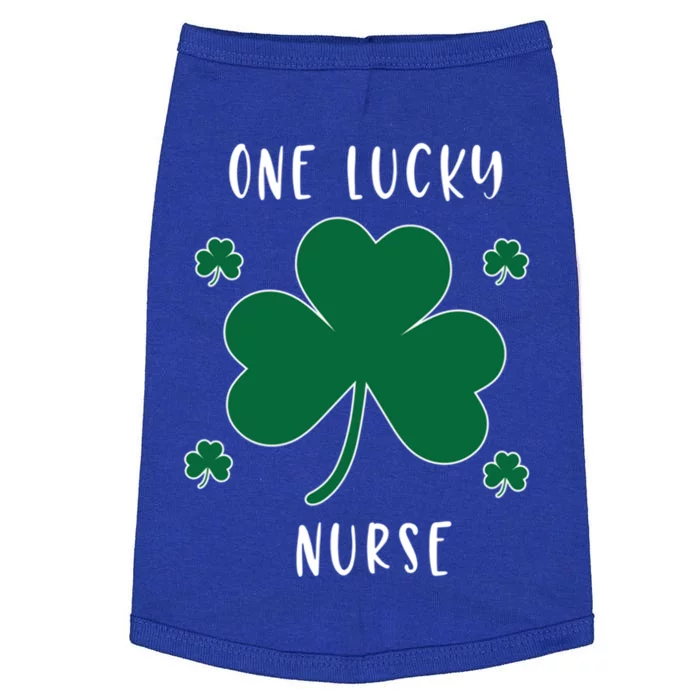 One Lucky Nurse St Patrick's Day Irish Shamrock Nurse Great Gift Doggie Tank