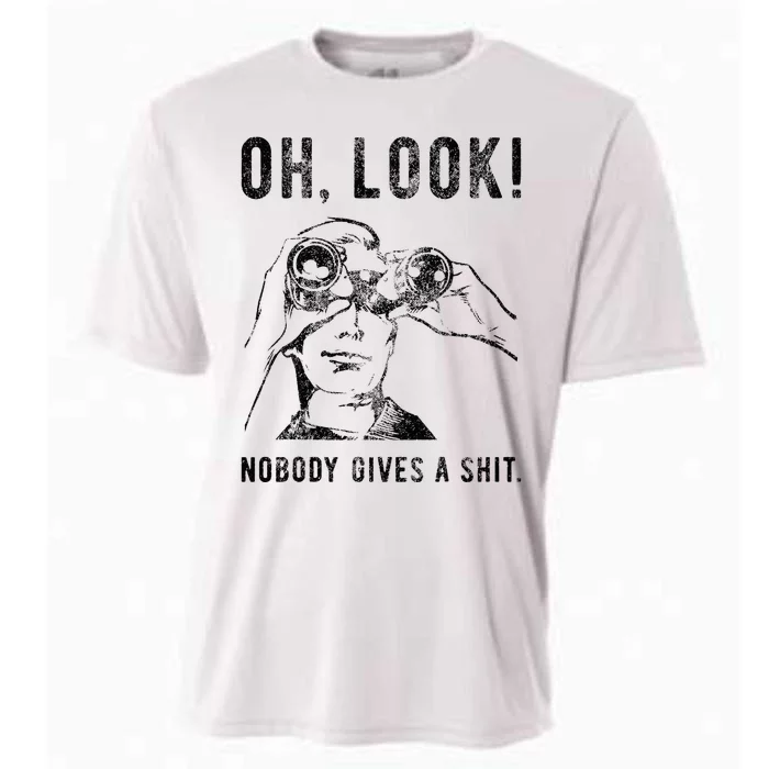 Oh Look Nobody Gives Funny Sarcastic Mocking Novelty Graphic Cooling Performance Crew T-Shirt