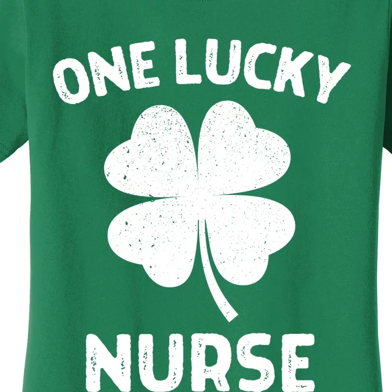 One Lucky Nurse St Patricks Day Green Shamrock Leaf Women's T-Shirt