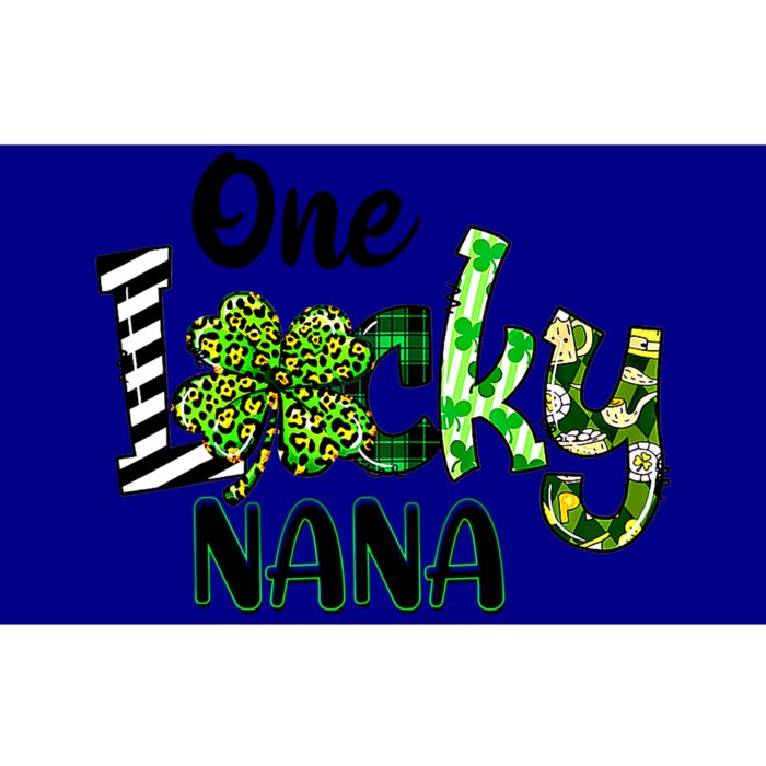 One Lucky Nana St Patricks Day Mom Mother Shamrock Leopard Funny Gift Bumper Sticker