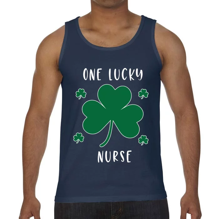 One Lucky Nurse St Patrick's Day Irish Shamrock Nurse Cute Gift Comfort Colors® Tank Top