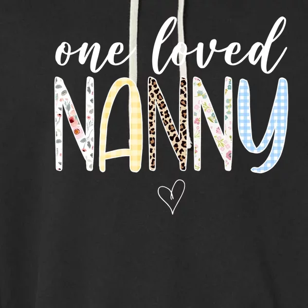 One Loved Nanny Cute Gift Garment-Dyed Fleece Hoodie