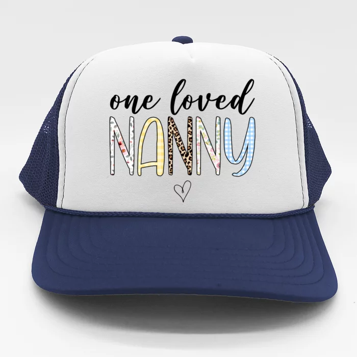 One Loved Nanny Cute Gift Trucker Hat