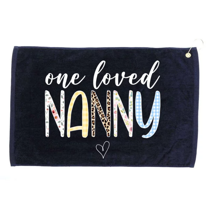 One Loved Nanny Cute Gift Grommeted Golf Towel